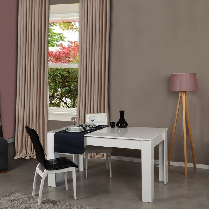 Hanah Home Mesa de Comedor Extensible Bois - Shiny White Hanah Home Mesa de Comedor Extensible Bois - Shiny White